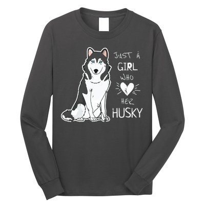 Just A Girl Who Loves Her Husky Dog Puppy Love Long Sleeve Shirt