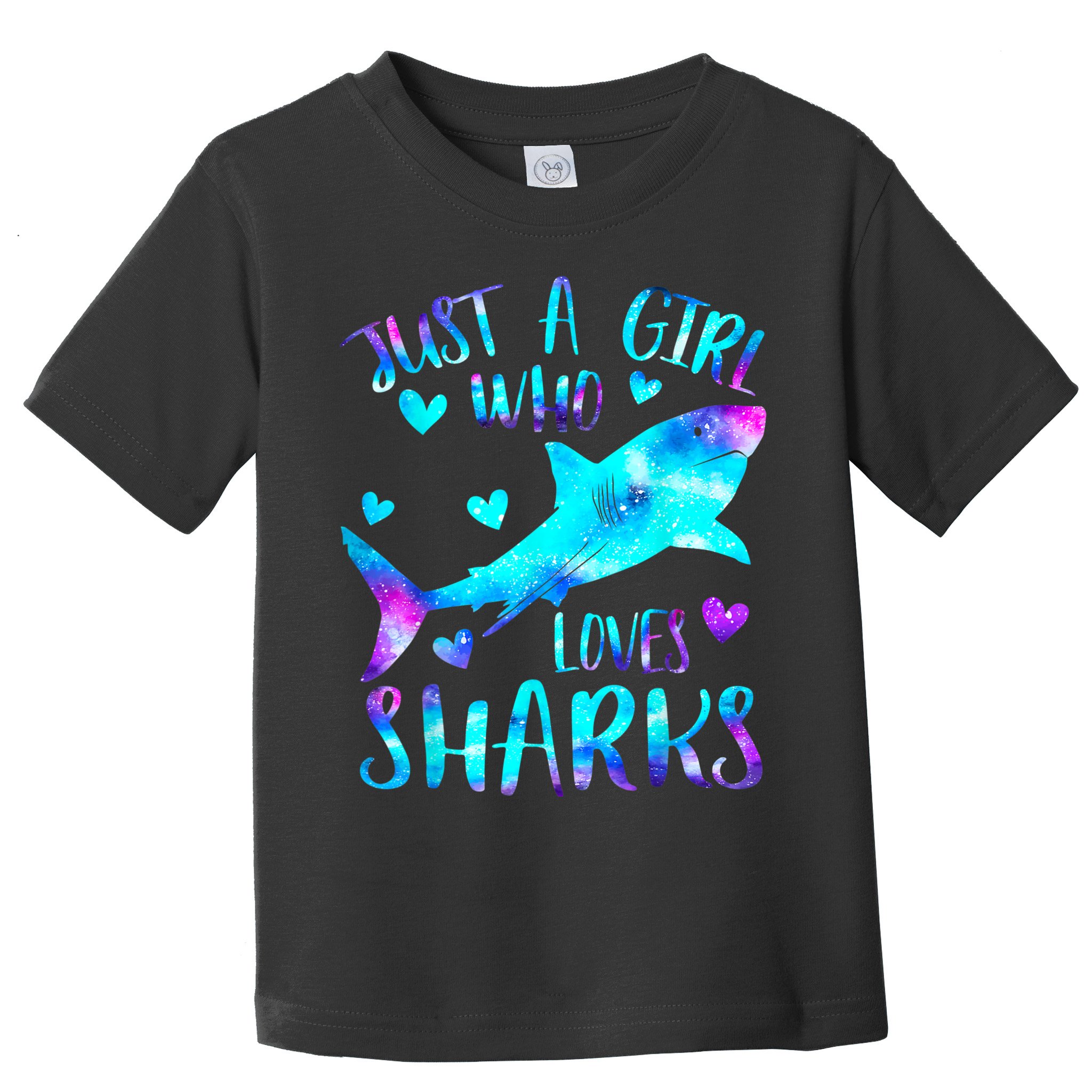 Just A Girl Who Loves Sharks Galaxy Shark Lover Theme Girls Toddler T-Shirt