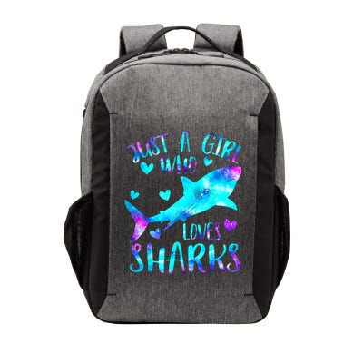 Just A Girl Who Loves Sharks Galaxy Shark Lover Theme Girls Vector Backpack