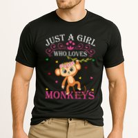 Just A Girl Who Loves Monkeys Cute Monkey Lover Kids Cooling Performance Crew T-Shirt
