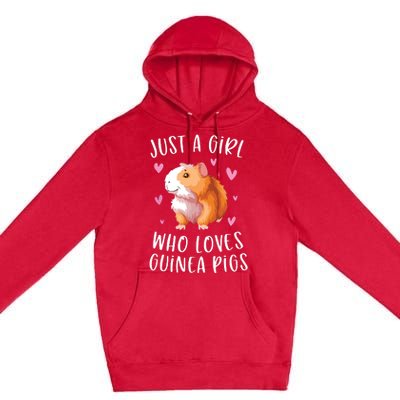 Just A Girl Who Loves Guinea Pigs Funny Cavy Gifts For Girl Premium Pullover Hoodie