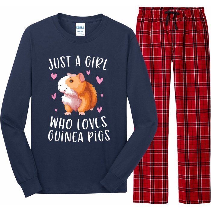 Just A Girl Who Loves Guinea Pigs Funny Cavy Gifts For Girl Long Sleeve Pajama Set