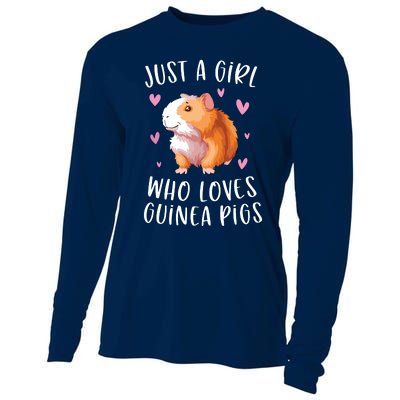 Just A Girl Who Loves Guinea Pigs Funny Cavy Gifts For Girl Cooling Performance Long Sleeve Crew