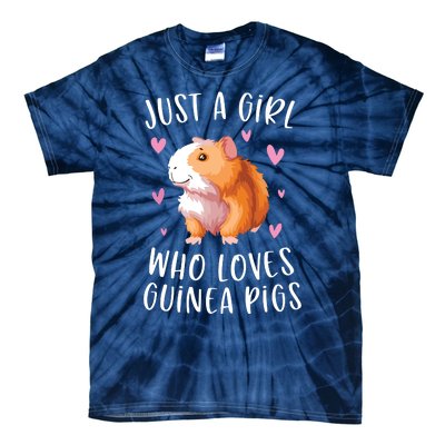 Just A Girl Who Loves Guinea Pigs Funny Cavy Gifts For Girl Tie-Dye T-Shirt