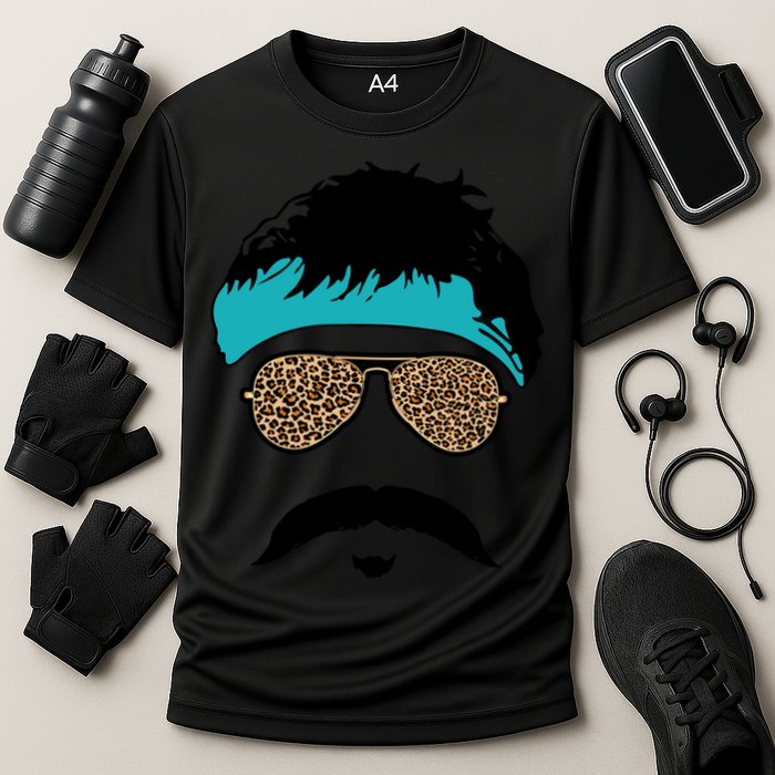 Jaguar Print Shades Uncle Rico Minshew Duuuval Cooling Performance Crew T-Shirt