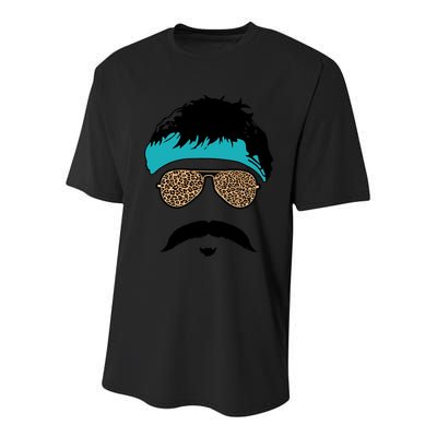 Jaguar Print Shades Uncle Rico Minshew Duuuval Youth Performance Sprint T-Shirt