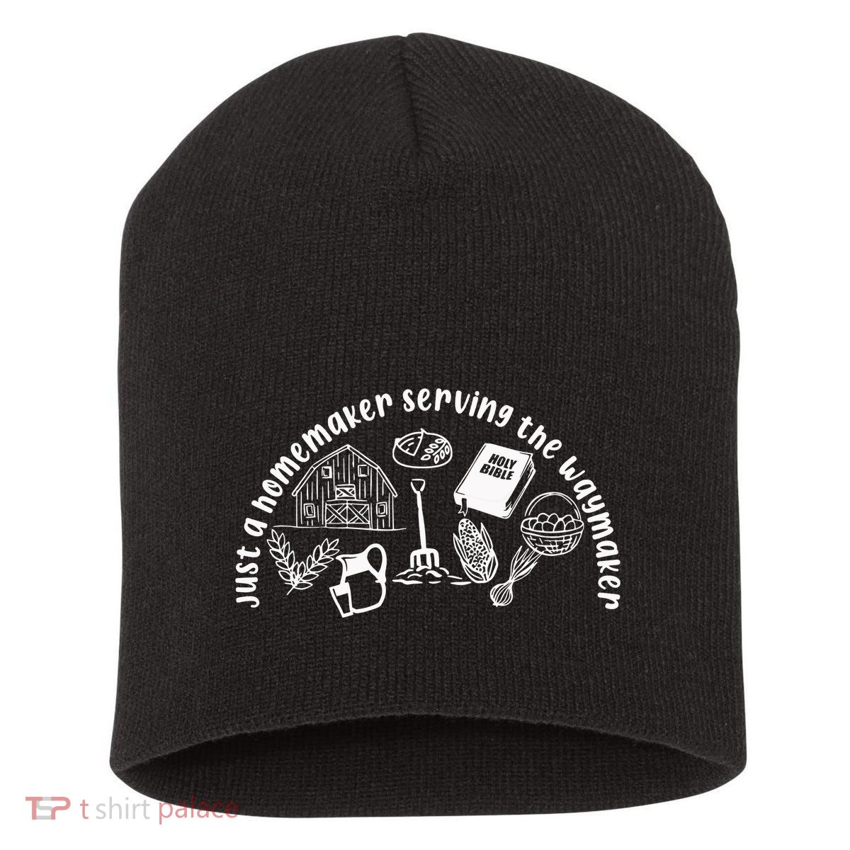 Just A Homemaker Serving The Waymaker Short Acrylic Beanie