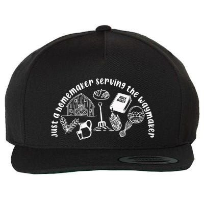 Just A Homemaker Serving The Waymaker Wool Snapback Cap