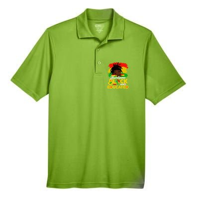 Juneteenth African Handsome Black Educated Black History Gift Men's Origin Performance Pique Polo