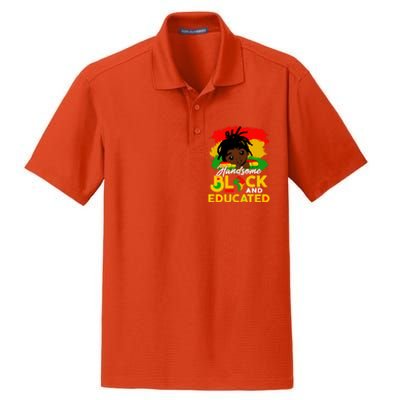 Juneteenth African Handsome Black Educated Black History Gift Dry Zone Grid Polo