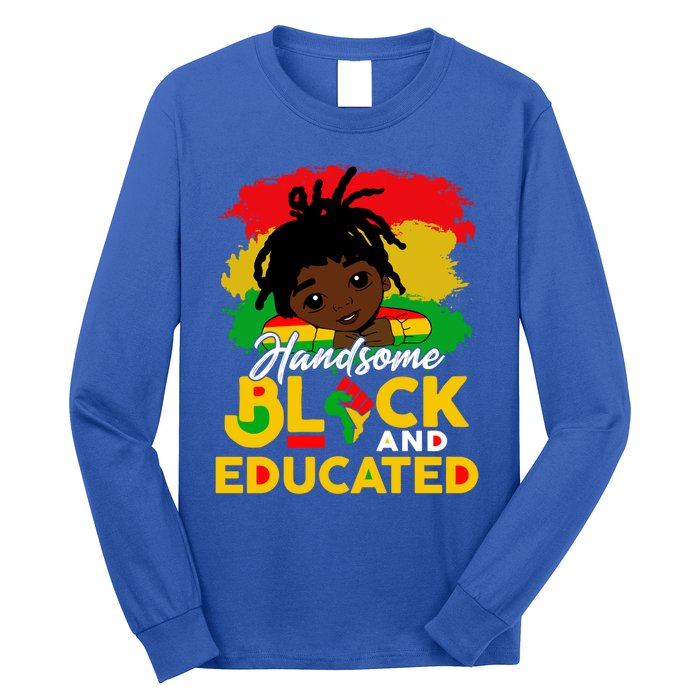 Juneteenth African Handsome Black Educated Black History Gift Long Sleeve Shirt