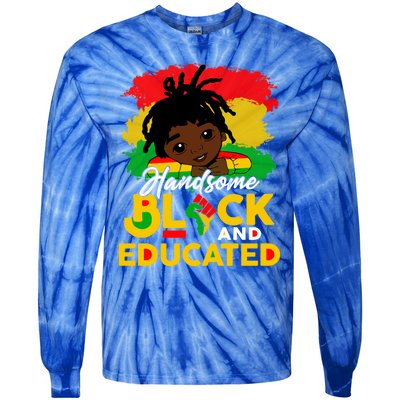 Juneteenth African Handsome Black Educated Black History Gift Tie-Dye Long Sleeve Shirt