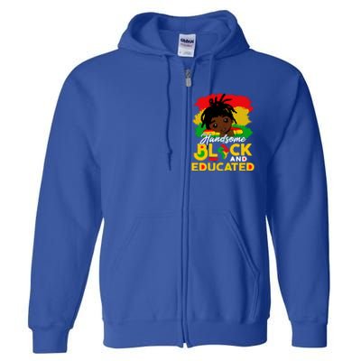 Juneteenth African Handsome Black Educated Black History Gift Full Zip Hoodie