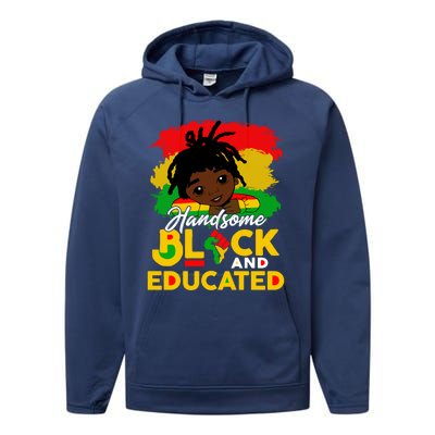 Juneteenth African Handsome Black Educated Black History Gift Performance Fleece Hoodie