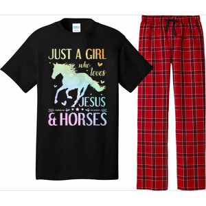 Jesus And Horses Horse Gifts Pajama Set