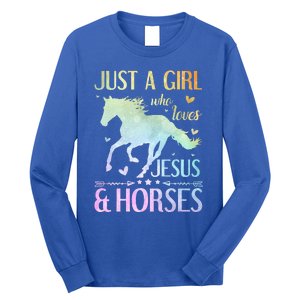 Jesus And Horses Horse Gifts Long Sleeve Shirt