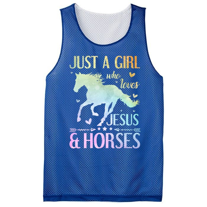 Jesus And Horses Horse Gifts Mesh Reversible Basketball Jersey Tank