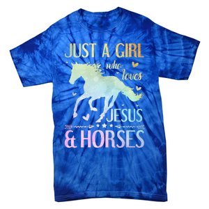 Jesus And Horses Horse Gifts Tie-Dye T-Shirt