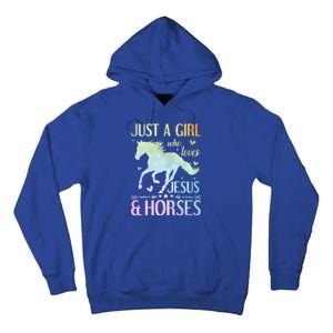 Jesus And Horses Horse Gifts Tall Hoodie