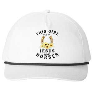 Jesus And Horses Horse Gifts For Christian Gifts Snapback Five-Panel Rope Hat