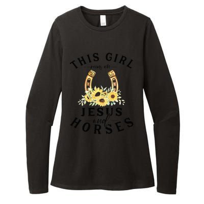 Jesus And Horses Horse Gifts For Christian Gifts Womens CVC Long Sleeve Shirt