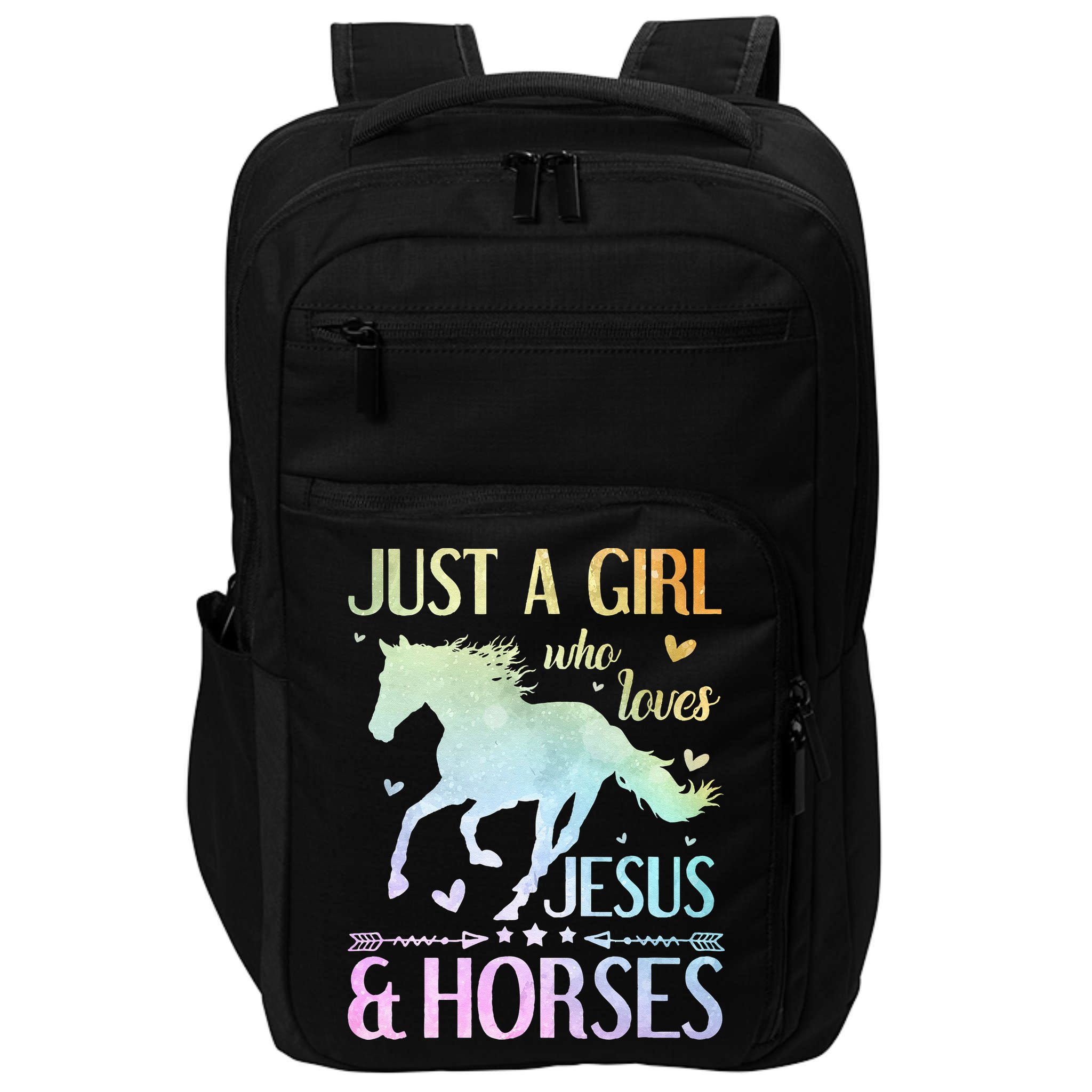 Jesus And Horses Horse Gifts Impact Tech Backpack