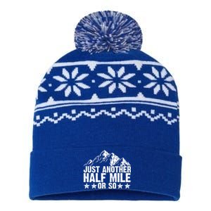 Just Another Half Mile Or So Funny Hiking Gift USA-Made Snowflake Beanie