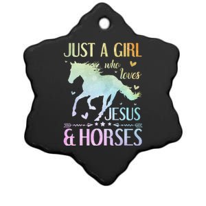 Jesus And Horses Horse Gifts Ceramic Star Ornament