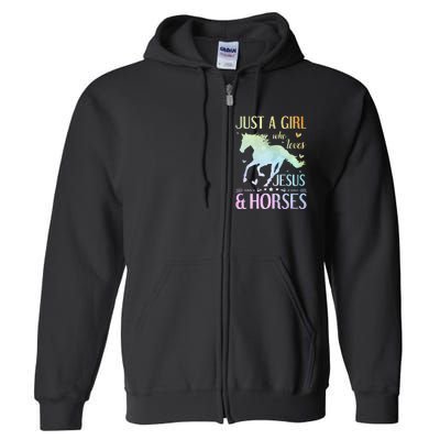 Jesus And Horses Horse Gifts horse lovers Full Zip Hoodie