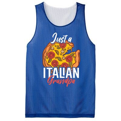 Just A Italian Grandpa With A Pizza Cool Gift Mesh Reversible Basketball Jersey Tank