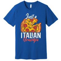 Just A Italian Grandpa With A Pizza Cool Gift Premium T-Shirt