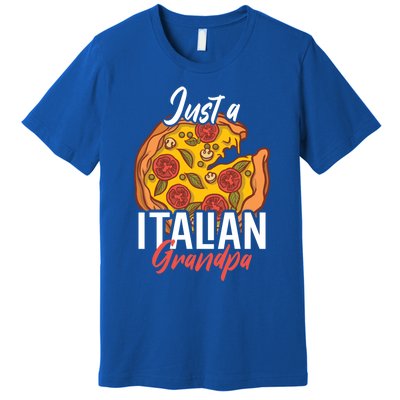 Just A Italian Grandpa With A Pizza Cool Gift Premium T-Shirt