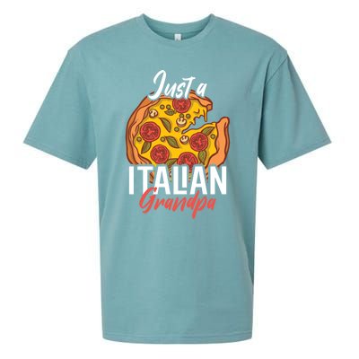 Just A Italian Grandpa With A Pizza Cool Gift Sueded Cloud Jersey T-Shirt