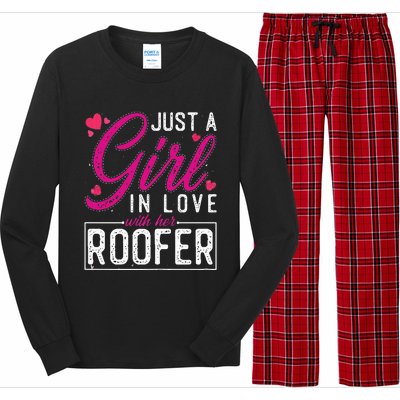 Just a in Love with Her Roofer Funny Roofer's Wife Long Sleeve Pajama Set