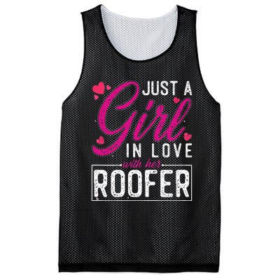 Just a in Love with Her Roofer Funny Roofer's Wife Mesh Reversible Basketball Jersey Tank