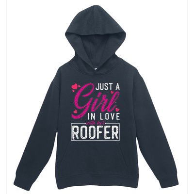 Just a in Love with Her Roofer Funny Roofer's Wife Urban Pullover Hoodie