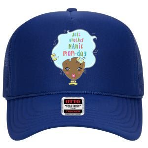 Just Another Ic Monday African American Mom Gift High Crown Mesh Back Trucker Hat