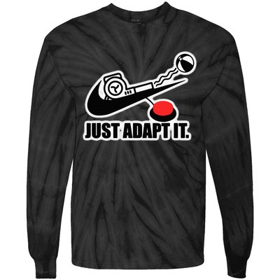 Just Adapt It Tick Design Tie-Dye Long Sleeve Shirt