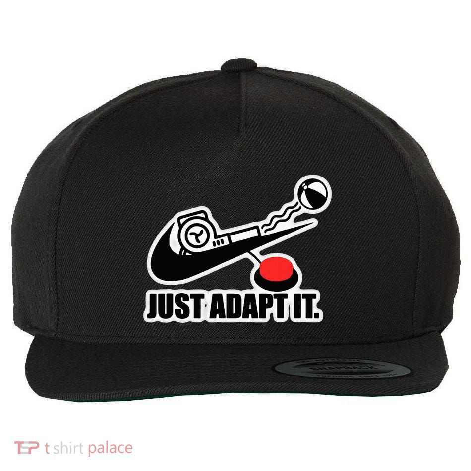 Just Adapt It Tick Design Wool Snapback Cap
