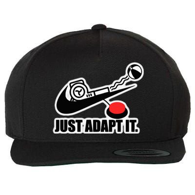 Just Adapt It Tick Design Wool Snapback Cap