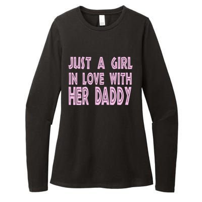 Just A In Love With Her Daddy Great Gift Womens CVC Long Sleeve Shirt