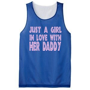 Just A In Love With Her Daddy Great Gift Mesh Reversible Basketball Jersey Tank