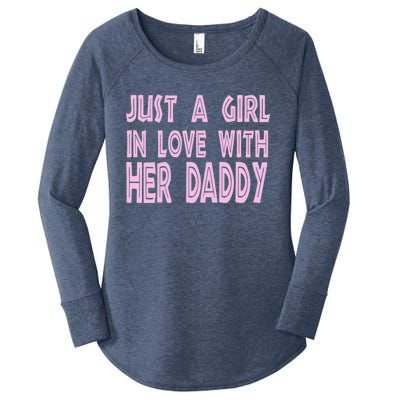 Just A In Love With Her Daddy Great Gift Women's Perfect Tri Tunic Long Sleeve Shirt