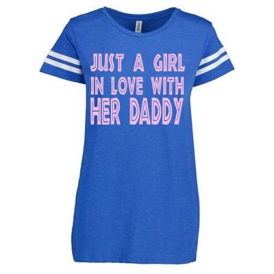 Just A In Love With Her Daddy Great Gift Enza Ladies Jersey Football T-Shirt