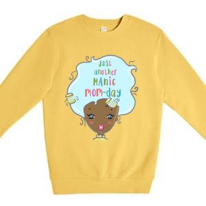 Just Another Ic Monday African American Mom Gift Premium Crewneck Sweatshirt