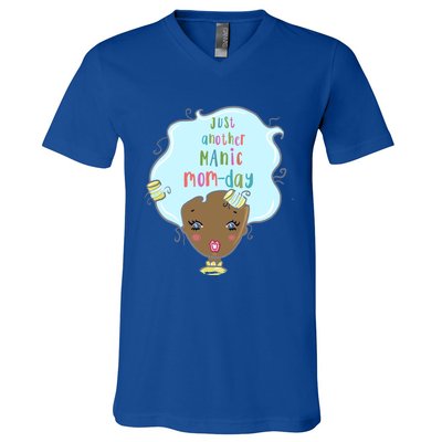 Just Another Ic Monday African American Mom Gift V-Neck T-Shirt