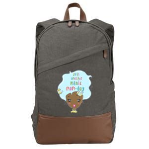 Just Another Ic Monday African American Mom Gift Cotton Canvas Backpack