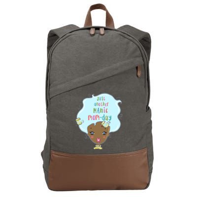 Just Another Ic Monday African American Mom Gift Cotton Canvas Backpack