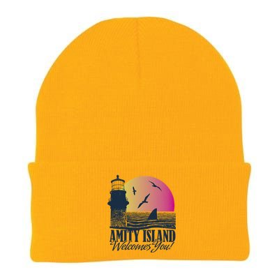 Jaws Amity Island Welcomes You Sunset Great Gift Knit Cap Winter Beanie