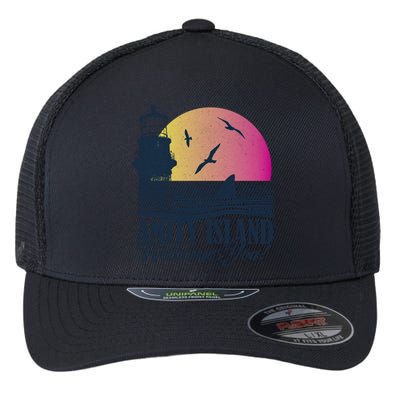 Jaws Amity Island Welcomes You Sunset Great Gift Flexfit Unipanel Trucker Cap